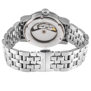 Gevril Men's Madison 316L Stainless Steel Case, Black Dial, 316L Stainless Steel Bracelet.