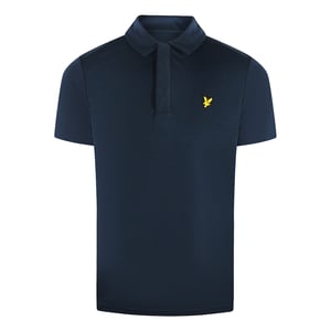 Lyle & Scott Textured Navy Blue Polo Shirt