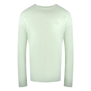 Diesel Monotone Logo Long Sleeve Off White T-shirt