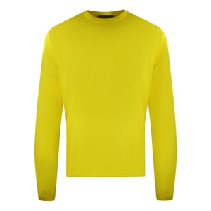 Dsquared2 Stor Logotyp På Ryggen Gul Långärmad T-shirt