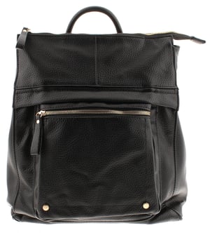 Womens Large Messenger Backpack Bag Glam Zip black