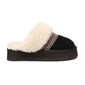 EVER AU Australië Dames Crake Gebreide Platform Schapenvacht Slippers