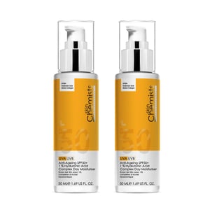 skinChemists Anti-Ageing SPF 50 1% Hyaluronic Acid Day Moisturiser 50ml x 2 Duo Pack