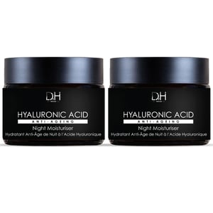 Dr H Hyaluronic Acid Anti-Ageing Night Moisturiser 60ml x 2 Duo Pack