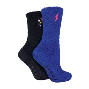 2 Pack Ladies Cosy Lounge Socks for Sleep