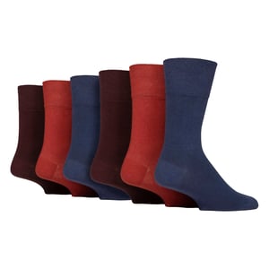 6 Pack Mens Non Elastic Cotton Diabetic Socks with Seamless Toe