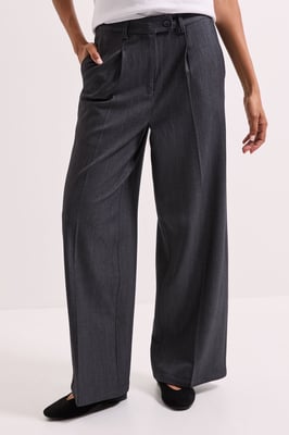 Pinstripe Wide Leg Trouser