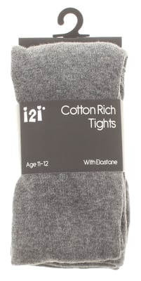 Girls Cotton Rich Tights School Tights grey