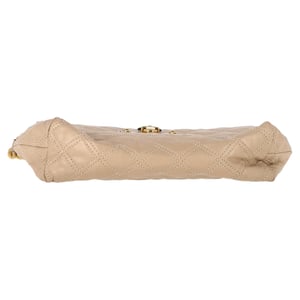 Marc Jacobs Gequilted Schoudertas in Beige Leer