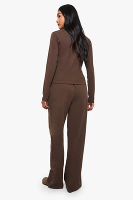 Cotton Button Through Crew Neck Top & Trouser Co Ord