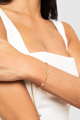 Embellished Flower Toggle Bracelet