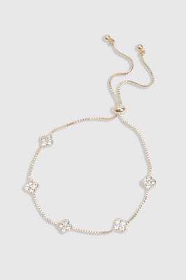 Embellished Flower Toggle Bracelet