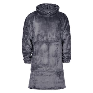 Varm Fleece Oversized Pläd Hoodie - Extra Lång Snoodie för Extra Mysighet