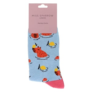 Ladies Capybara Novelty Patterned Bamboo Socks