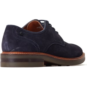 Base London Mawley Leren Herenschoenen In Marineblauwe Oxford-Stijl