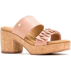 Hush Puppies Poppy Leren Dames Cafe Creme Sandalen