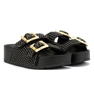 Desert Fleur Super Dames Zwarte Sandalen