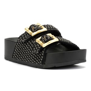 Desert Fleur Super Dames Zwarte Sandalen