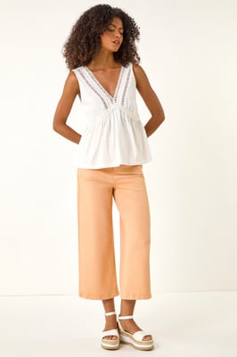 Dusk Denim Pocket Detail Wide Leg Culotte