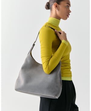 454 Suede Mixed Materials Large Shoulder Bag