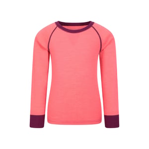 Mountain Warehouse Kinder/Kids Merino II Ronde Hals Base Layer Top (Helder Roze)