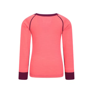 Mountain Warehouse Kinder/Kids Merino II Ronde Hals Base Layer Top (Helder Roze)