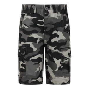 Mountain Warehouse Childrens/Kids Camo Cargo Shorts (Zwart)