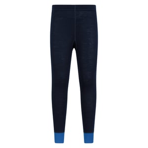 Mountain Warehouse Kinder/Kids II Merino Wol Base Layer Broekje (ZWART/BLAUW)