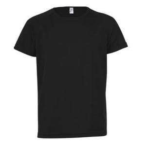 SOLS Kinderen/Kinderen Sportief Unisex T-Shirt met korte mouwen (Zwart)
