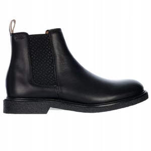 Boss Tunley Chelsea Boots i läder för herrar (Svart)