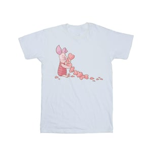 Disney Dam / Dam Winnie The Pooh Piglet Chain Of Hearts Bomull Boyfriend T-shirt (Vit)
