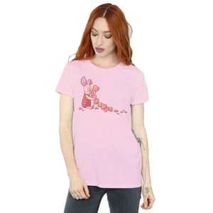 Disney Dames/Dames Winnie The Pooh Knorretje Hartenketting Katoenen Vriendje T-shirt (Baby Roze)