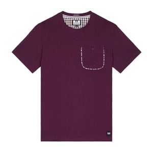 Weekend Offender Sutton Checked T-shirt med bröstficka för herrar (Bär)