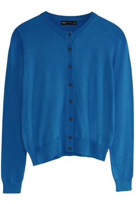 Round Neck Button Down Cardigan