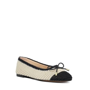 Dune Ladies Highland - Textured Bow Detail Ballet Flats