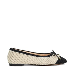 Dune Ladies Highland - Textured Bow Detail Ballet Flats