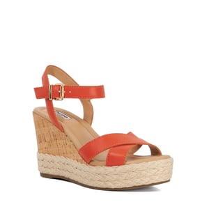 Dune Ladies Kindest - Cork And Woven Wedge Sandals