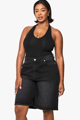 Plus Denim Jort