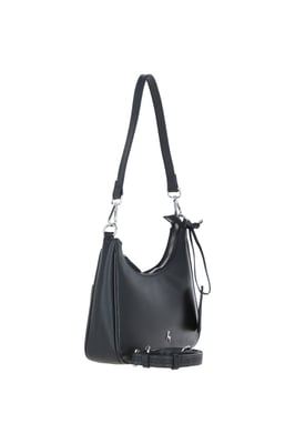 Real Leather Shoulder Bag with Detachable Crossbody Strap