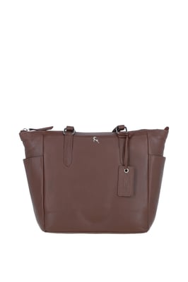 'Oxford' Elegant Real Leather Tote Bag