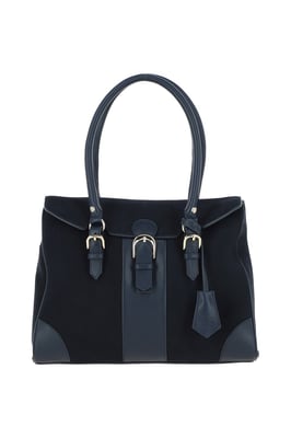 'Onda Opulenta' Flap Over Soft Suede Leather Tote Bag