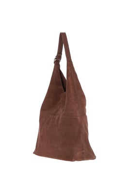 'Tocco di Lusso' Leather Brown Suede Bag