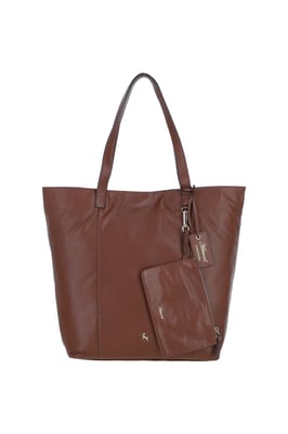 'Serela' Real Leather Shoulder Bag with Detachable Pouch