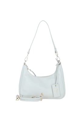 Real Leather Shoulder Bag with Detachable Crossbody Strap