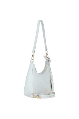 Real Leather Shoulder Bag with Detachable Crossbody Strap