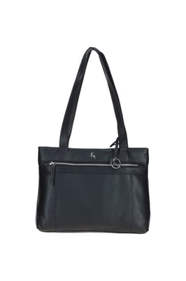 'Derry' Classic Real Leather Zipped Shoulder Bag