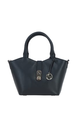 'Maristella' Real Leather Handbag with Detachable Crossbody Strap