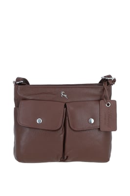 'Cardiff' Real Leather Crossbody Bag