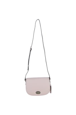 'Stellia' Real Leather Crossbody Bag with Twist Lock