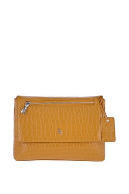 'Siane' Croc Print Real Leather Crossbody Bag